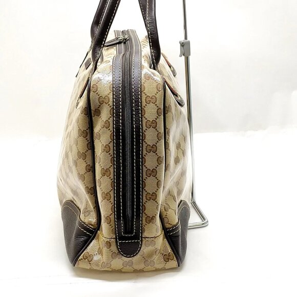 Gucci Hand Bag Sherry Line Brown PVC 693-042825 - Picture 3 of 13